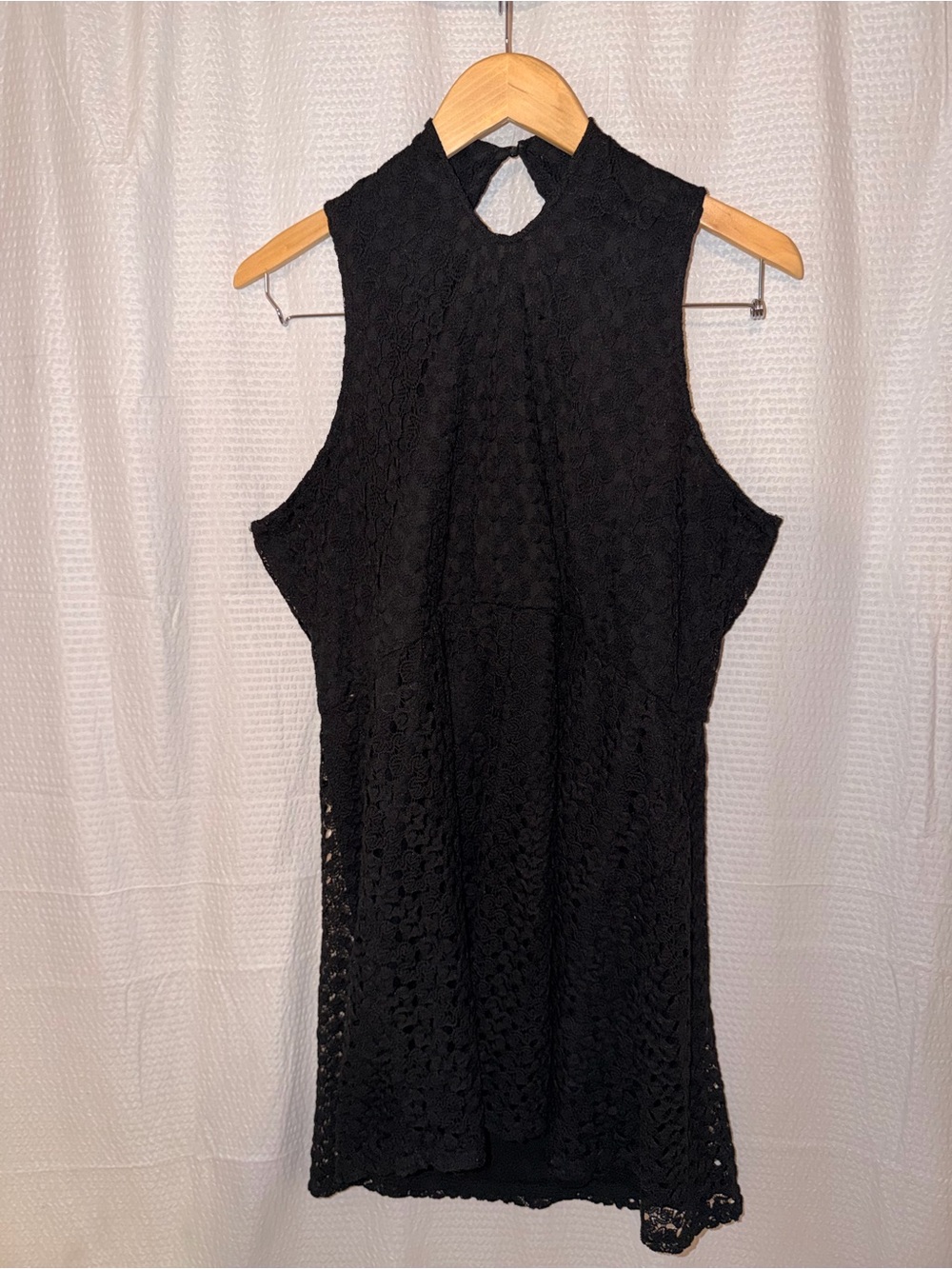 Xhilaration Black Lace Mock Neck Mini Dress Size XXL